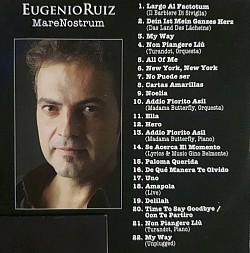 Contraportada CD of Eugenio Ruiz, The Good Tenor